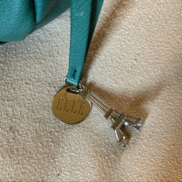 ELLE | Convertible Pebbled Vinyl Green Handbag - Picture 4 of 9